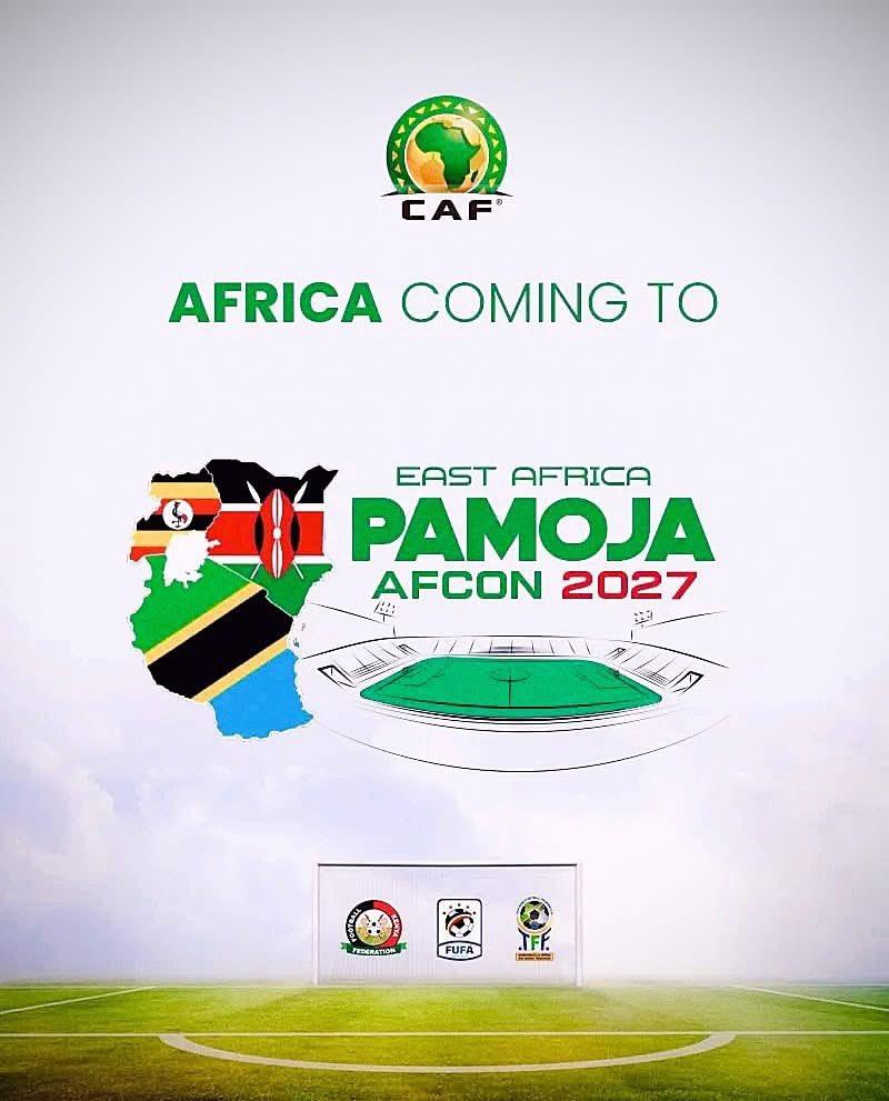 East Africa Pamoja AFCON 2027 official poster